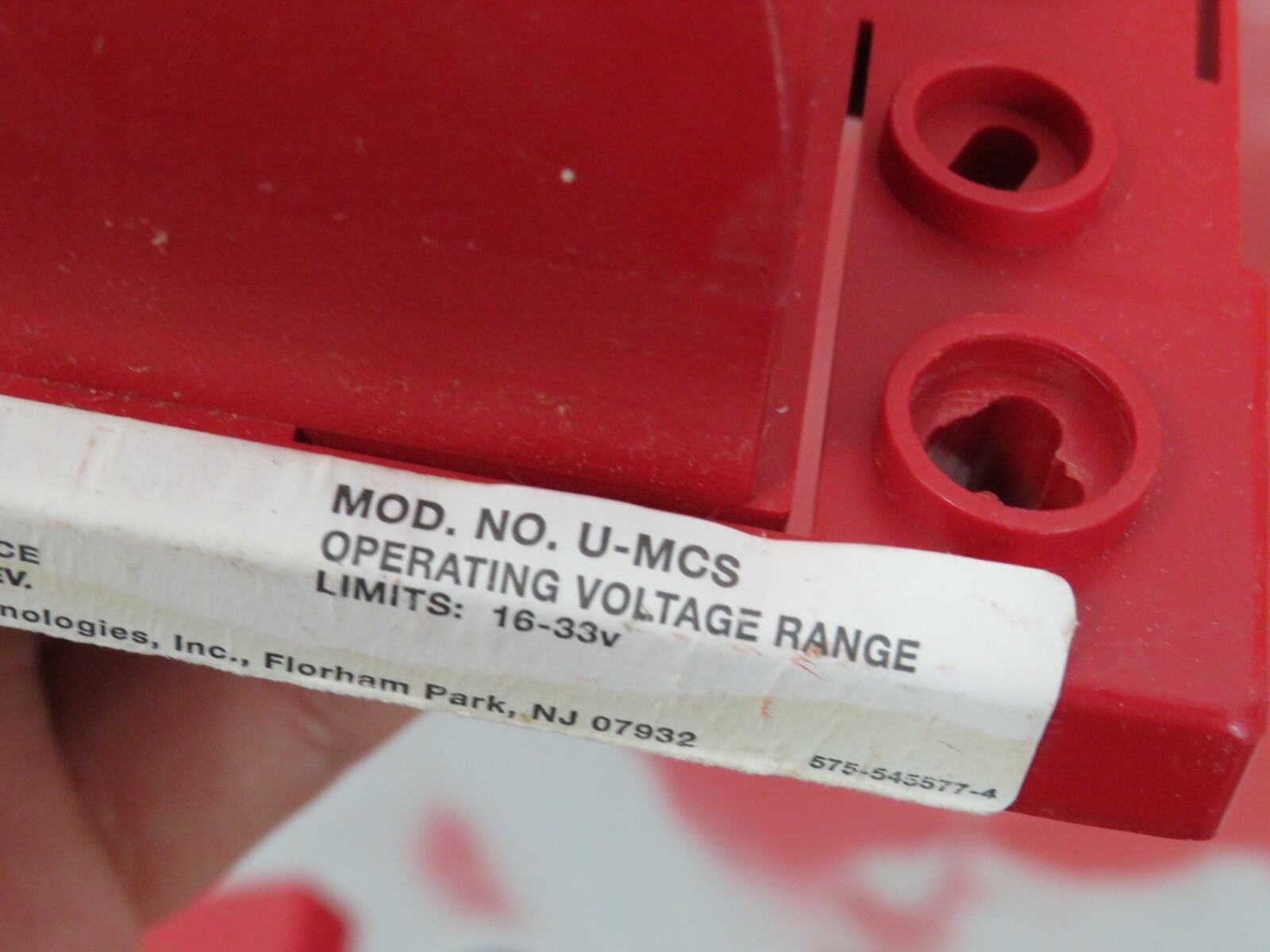 SIEMENS U-MCS STAND ALONE FIRE ALARM STROBE RED P/N 500-699701