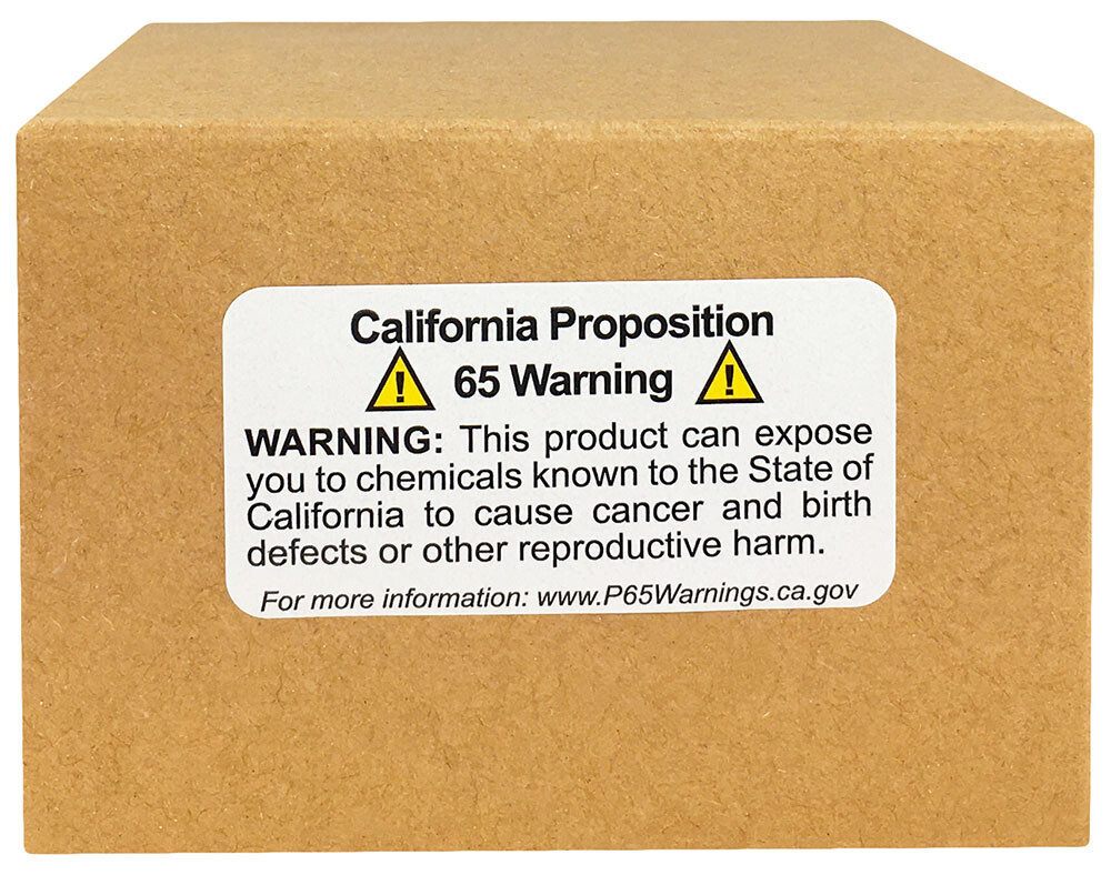 California Proposition 65 Warning Labels | 1 x 2″ Inch | 5,000 Bulk Pack