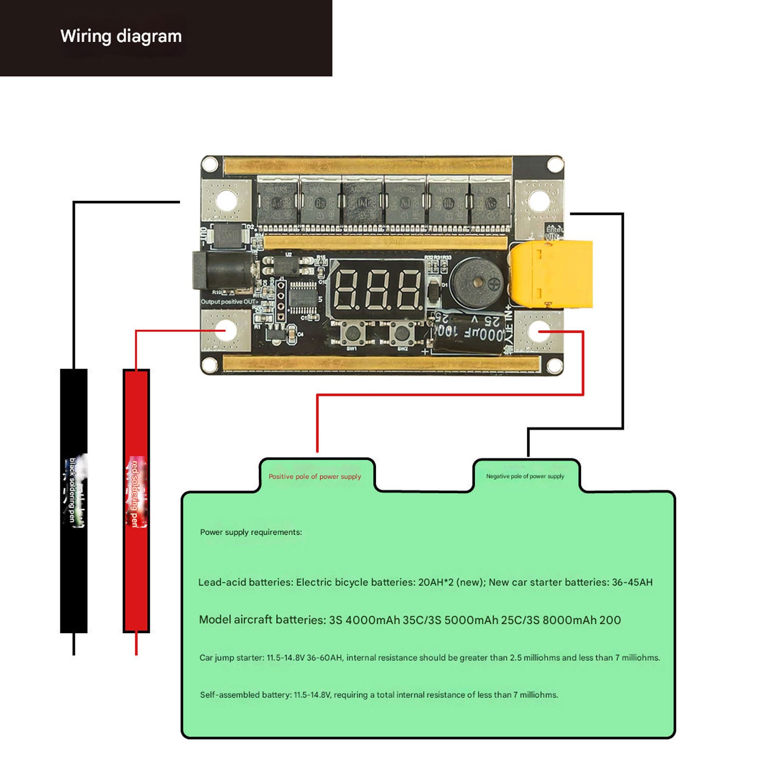 DIY Portable Mini Spot Welder Machine 8-24V Voltmeter For 18650 Lithium Battery