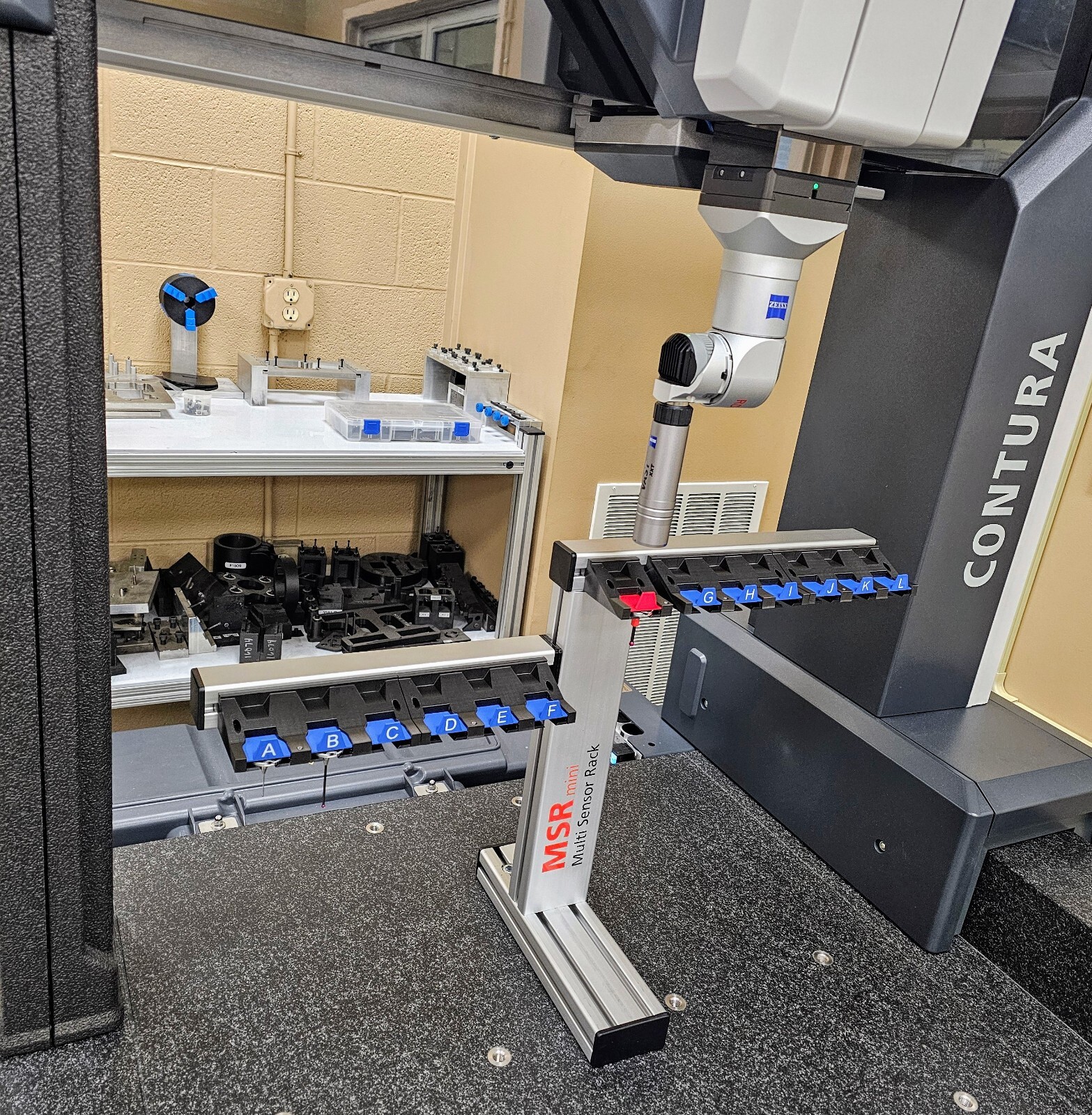 Improved 3 Stylus rack for Zeiss CMM VAST XXT TL1, TL2/TL4, TL3 adapter plates.