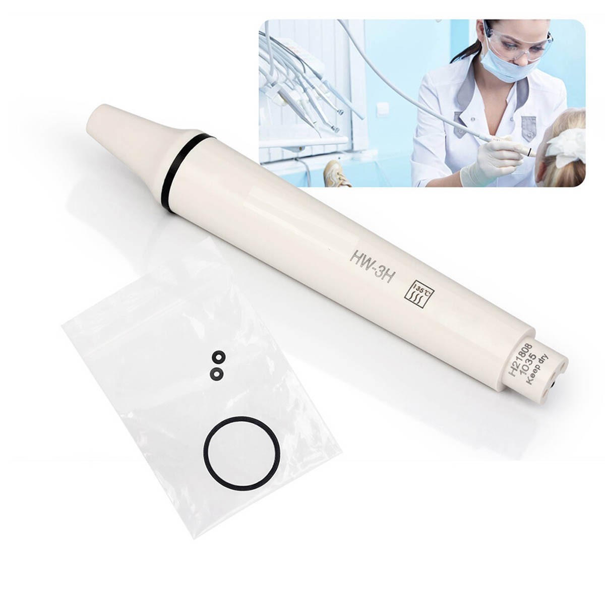 HW-3H Dental Detachable Ultrasonic Piezo Scaler Handpiece fit EMS Woodpeck