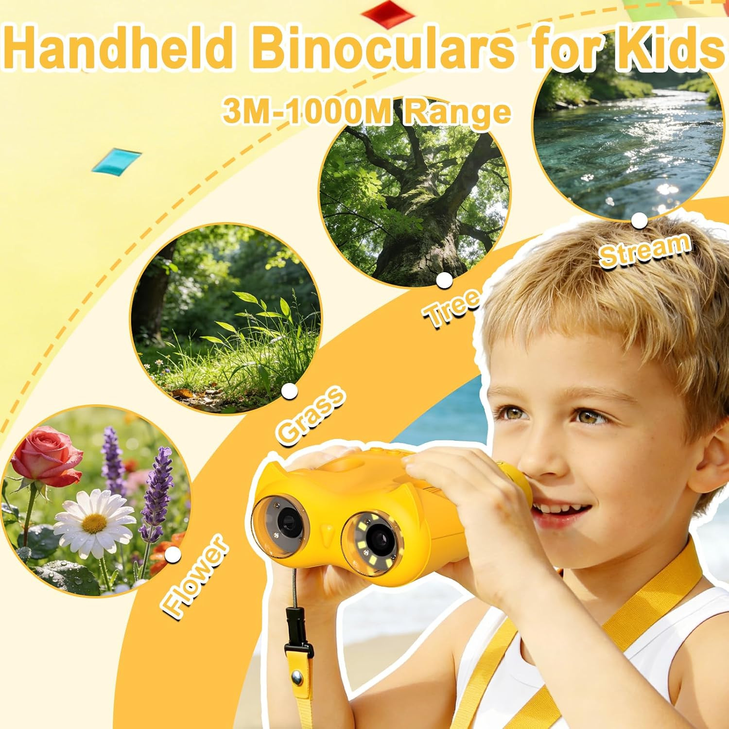 1000X Handheld Digital Microscope for Kids & Binoculars, 2 in 1 Pocket Microscop