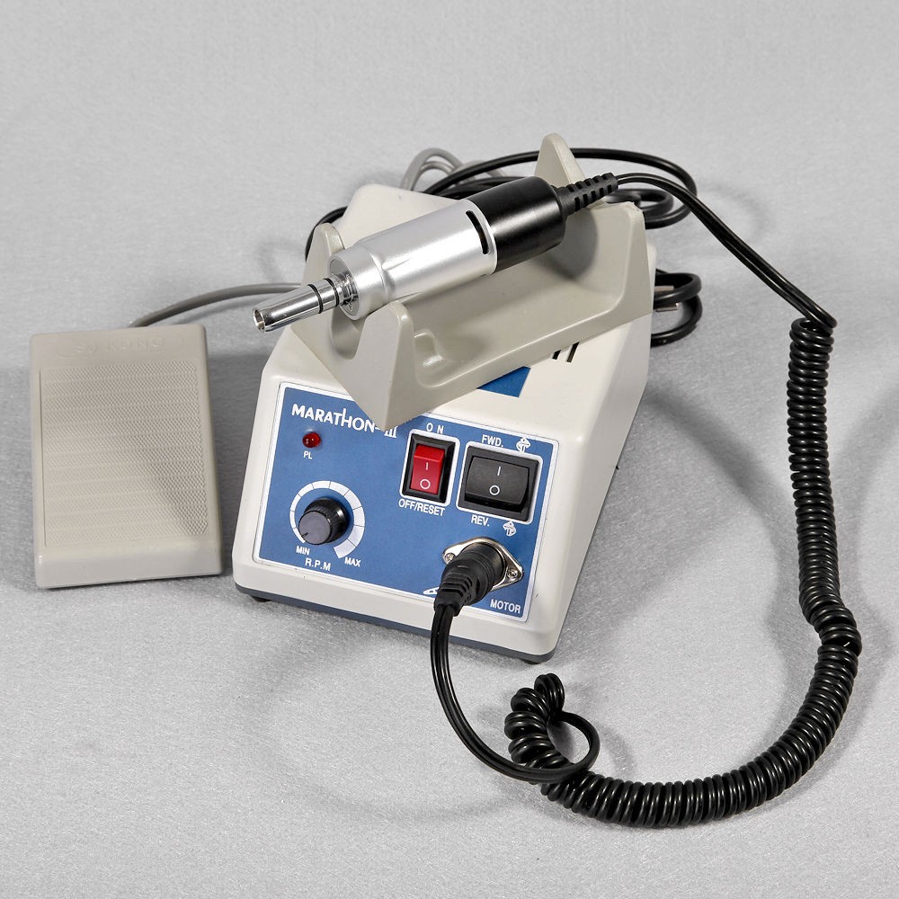 Dental Lab Marathon Micromotor Straight Handpiece/Contra Angle Polisher +10Burs