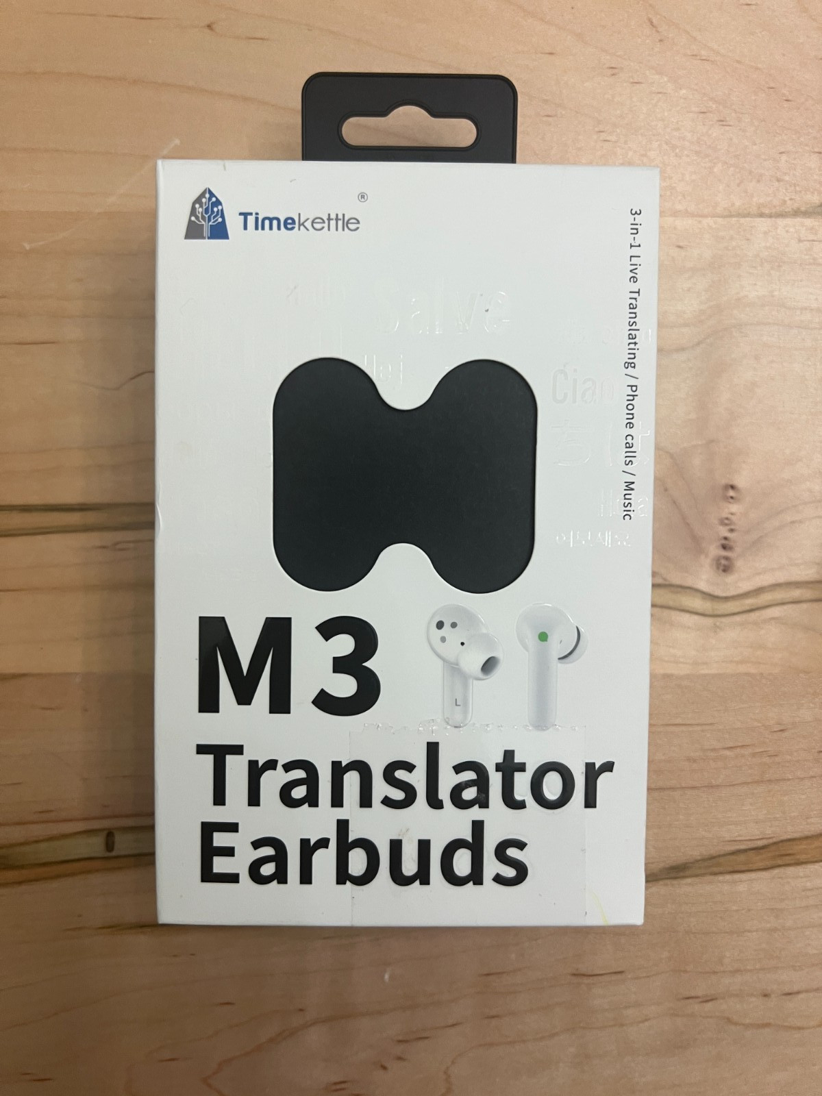 Timekettle M3 Language Translator Earbuds, Two-Way Translator Device #2374C