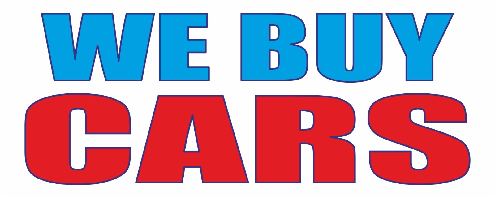 WE BUY CARS Advertising Banner Vinyl Mesh Sign trades auto sale dealer service