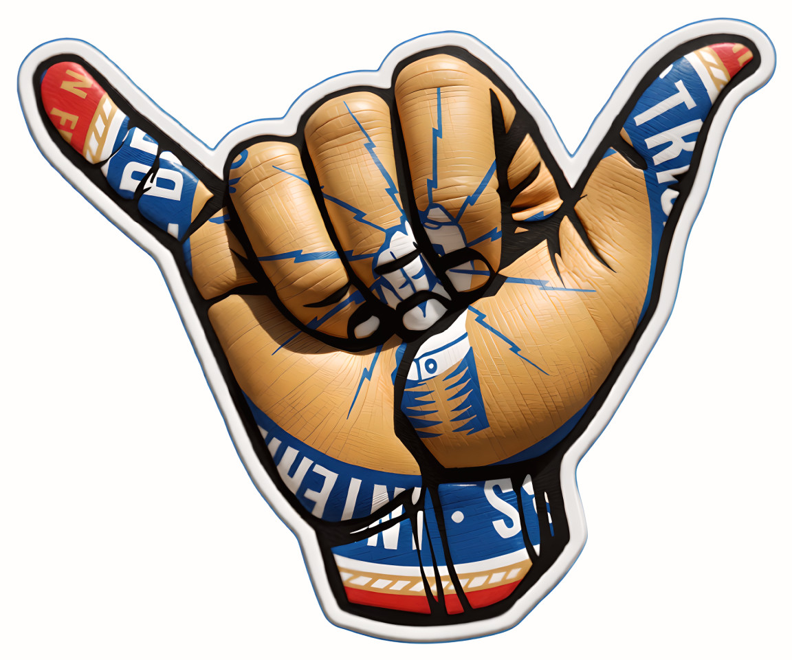 IBEW ⚡WIREMAN ⚡UNION ⚡👉 «Redesigned Hang Loose » 👈 5 Total 3″ Decal ⚡