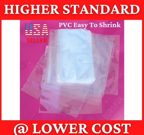 500 pcs 6.5X9″ CD, DVD, PVC Shrink Film Wrap Flat Bag Heat Shrinking Packaging