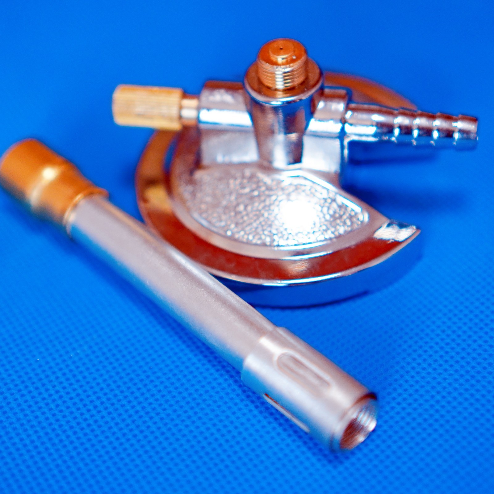 Dental Lab Bunsen Burner Single Adjustable Tube Gas Light with Needle Valve