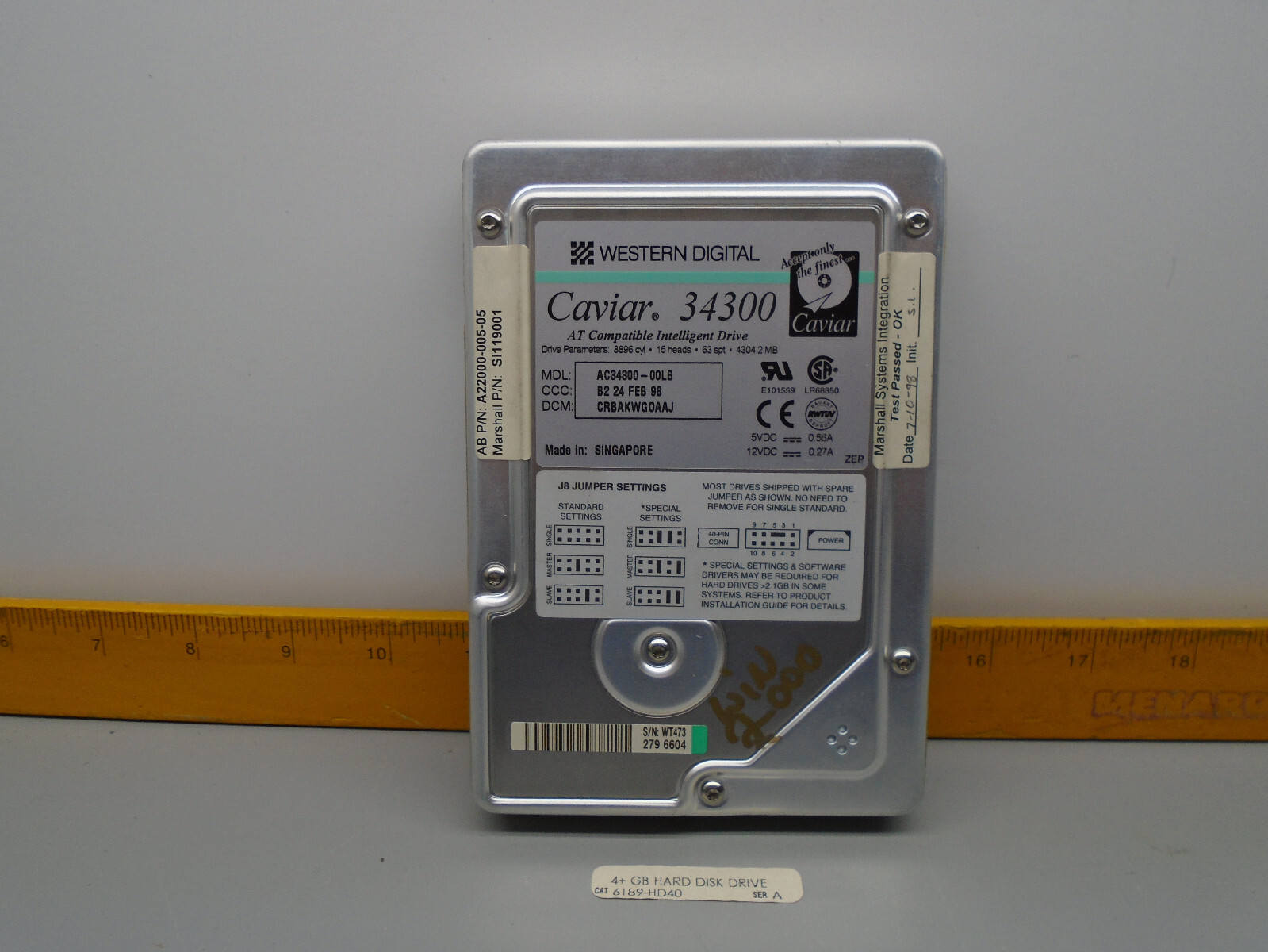 Western Digital AC34300-00LB for Allen Bradley 6189-HD40 6180-BFFDGGDHCCZ B N4