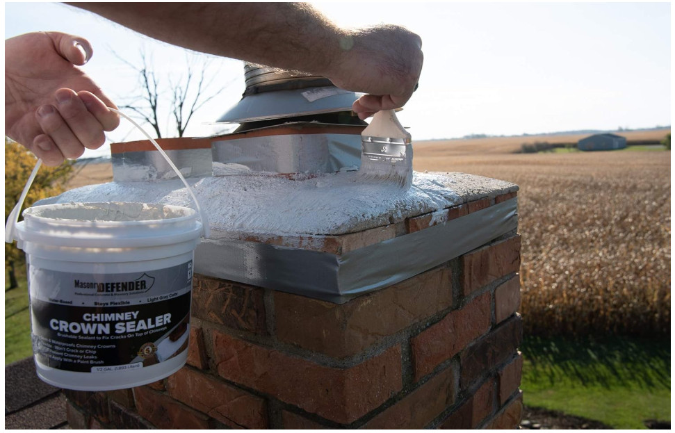 MasonryDefender Chimney Flashing Sealer – Flexible Coating That Protects Chim…