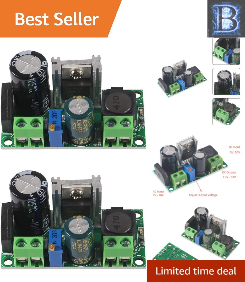 2PCS LM2596HV Buck Converter Module: Adjustable AC/DC Voltage Regulator 2A
