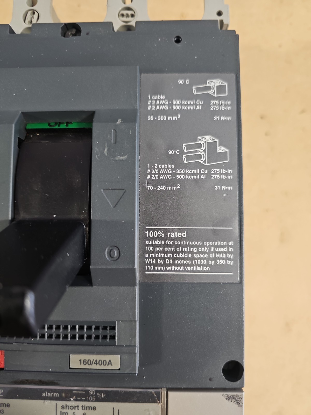Merlin Gerin NSJ400 NSJ400 H Circuit Breaker 400A 600V 3P