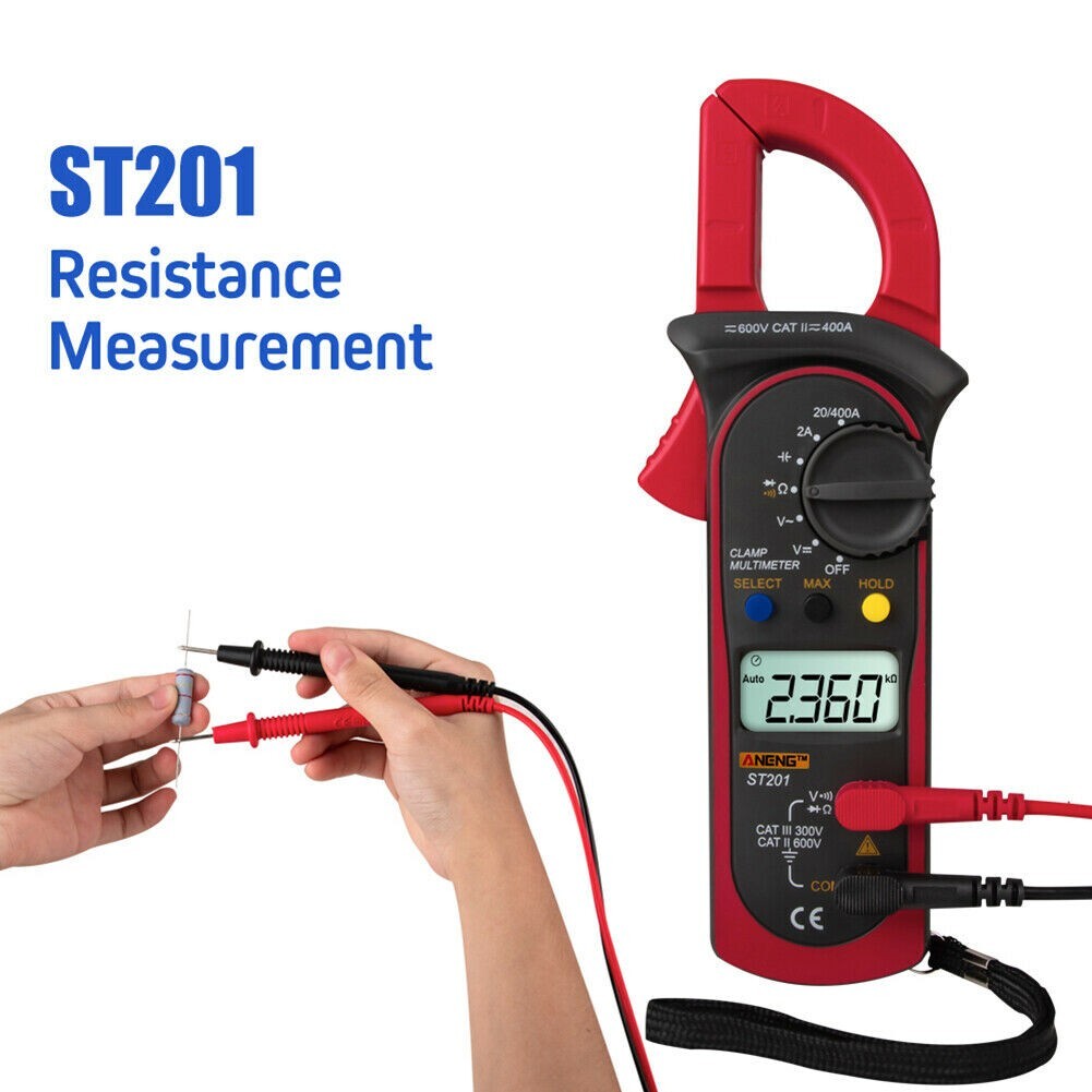 Digital Multimeter Tester AC DC Volt Ohm Amp Clamp Meter Auto Range LCD Handheld