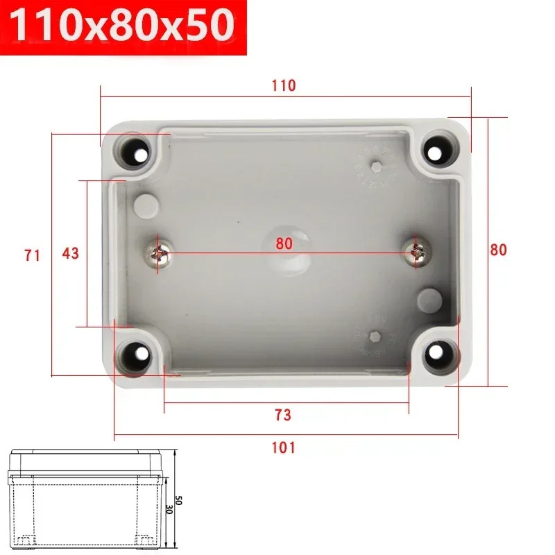 Waterproof Enclosure Box Electronic ip67 Project Instrument Case ABS