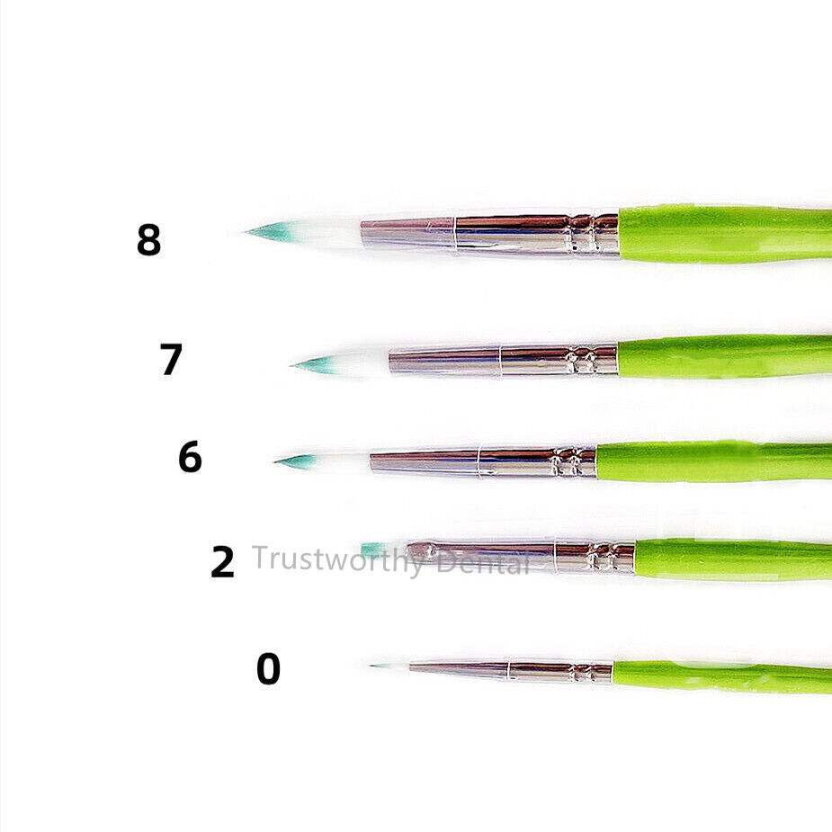 Dental Blue&Green Lab Porcelain Teeth Brush Ceramic Brushes Denture Pen