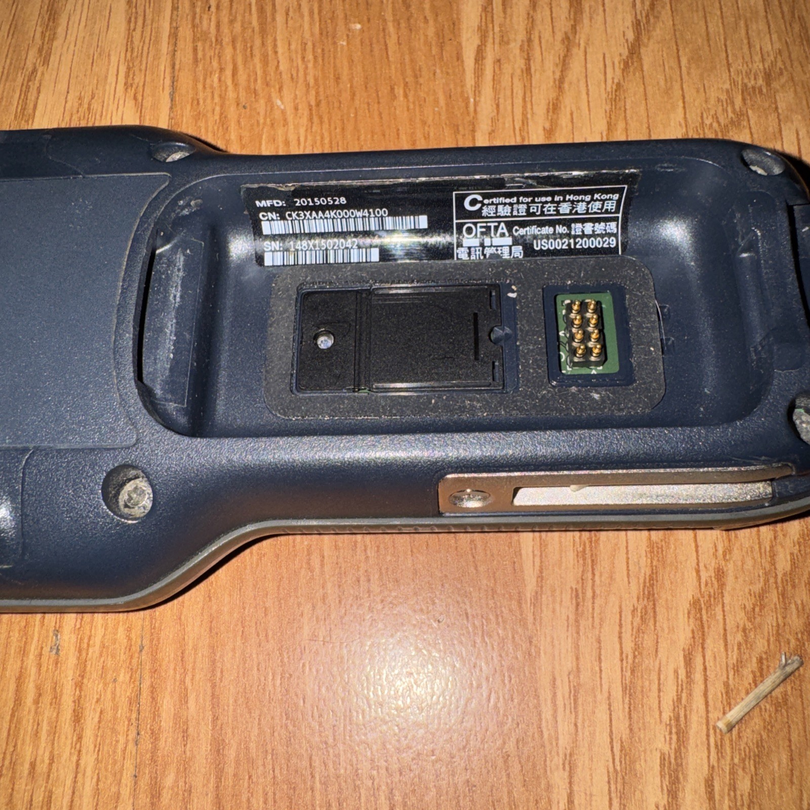 Intermec CK3X Barcode Scanner CK3XAA4M000W4400 w Battery untested