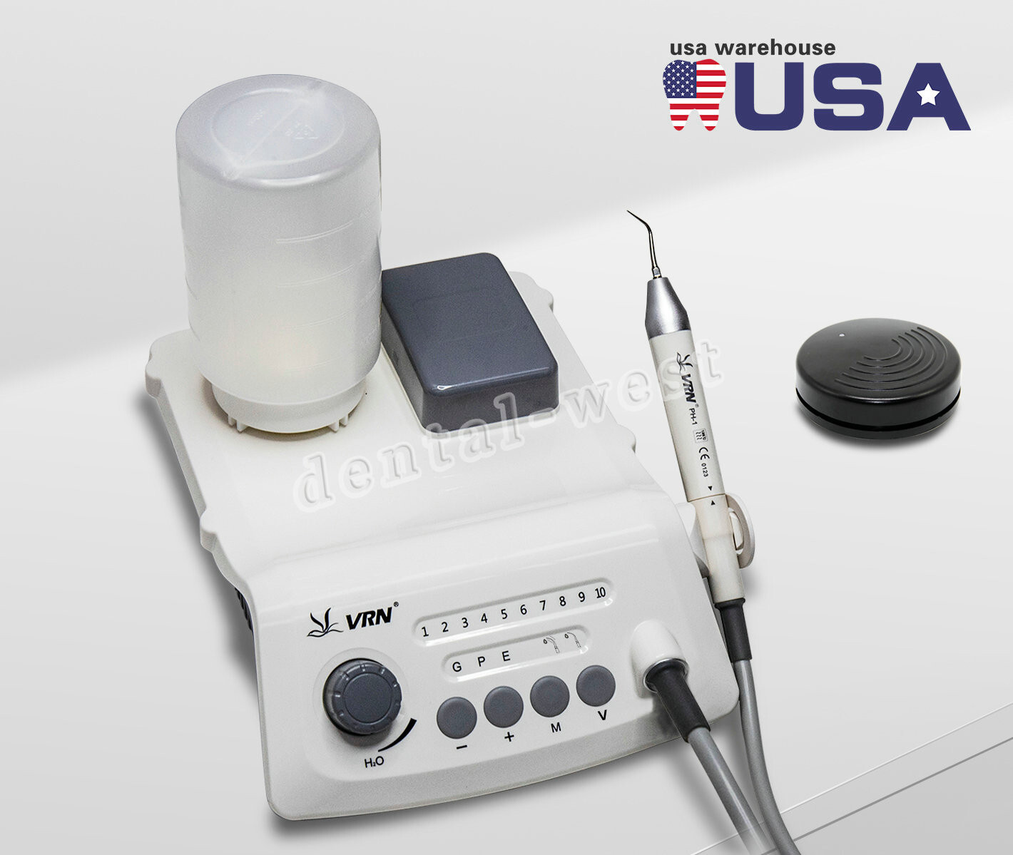 VRN Dental Portable Ultrasonic Piezo Scaler A8 LED Detachable Handpiece USA