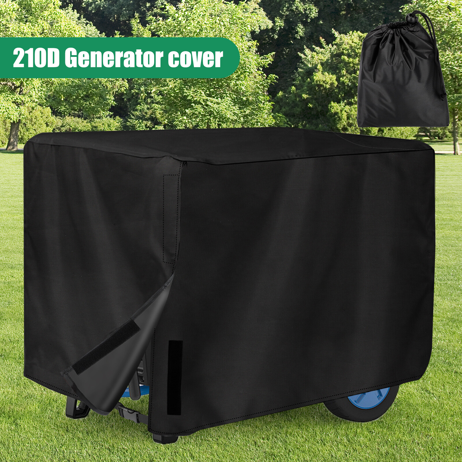 210D Waterproof Heavy Duty Universal Generator Cover 38x28x30″ for 5500-15000W