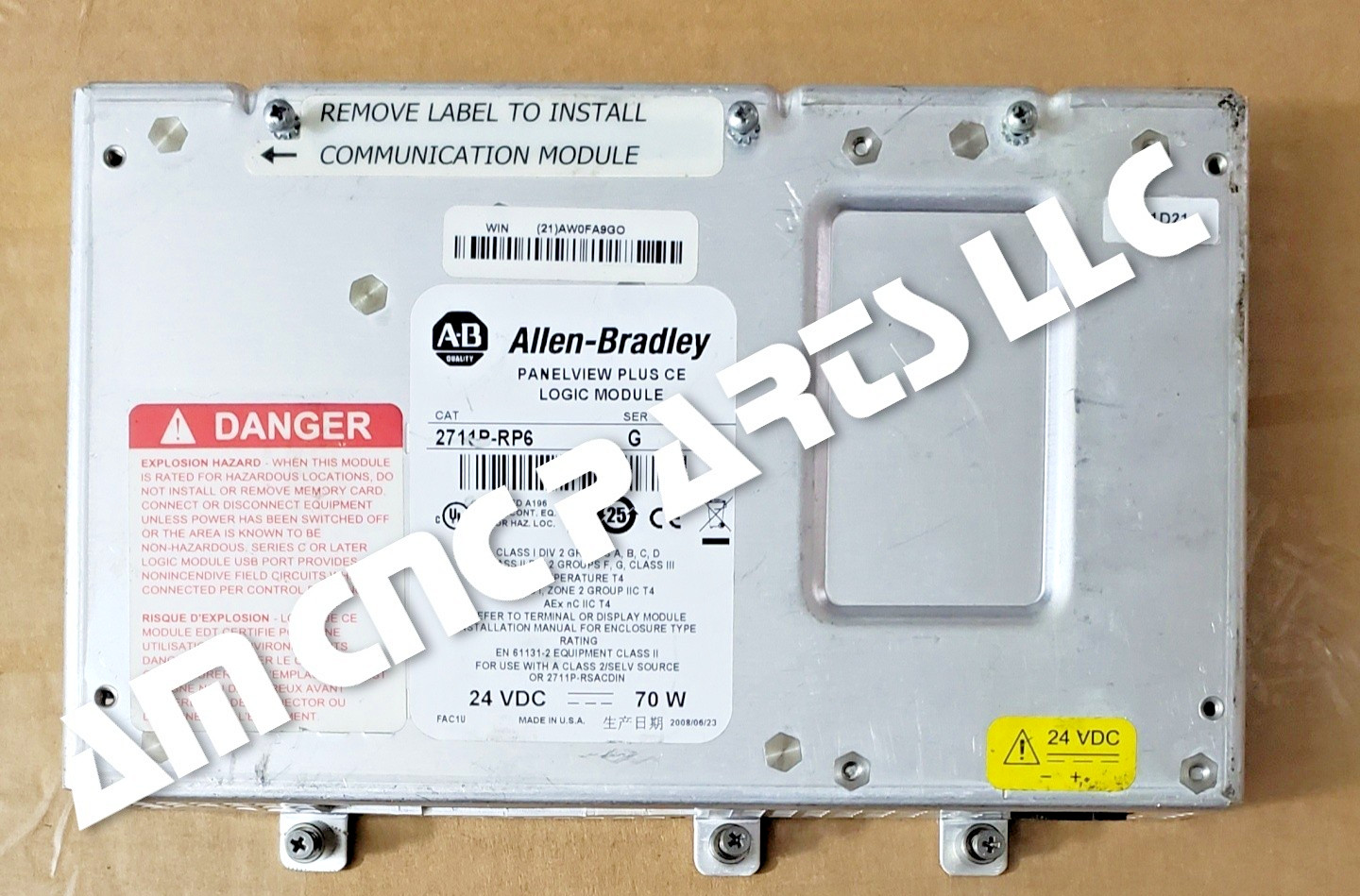 Allen Bradley 2711P-RP6 /G PanelView Plus Logic Module 128MB RAM/ FLASH *TESTED*