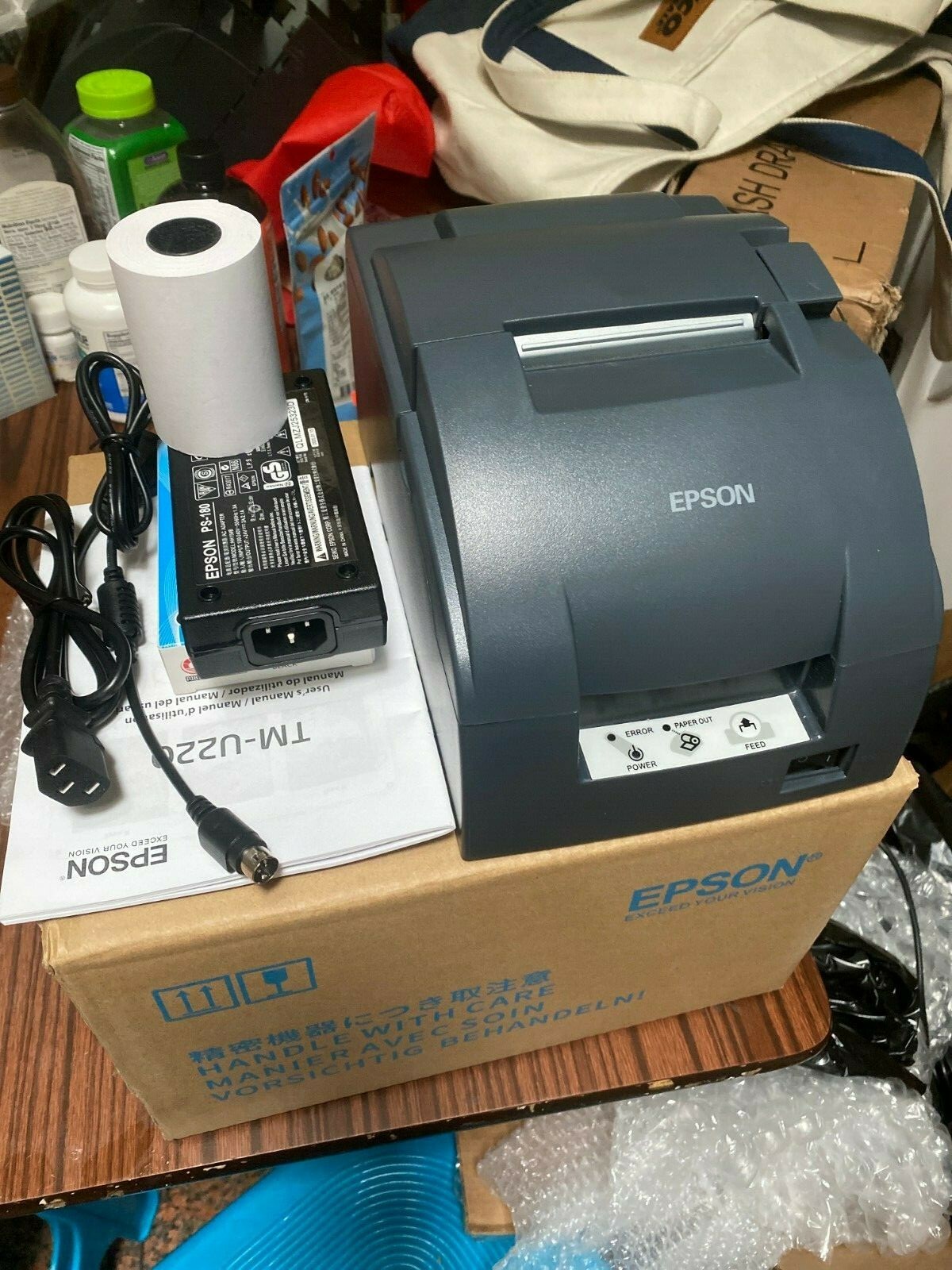 EPSON TM-U220B DB25 Serial KITCHEN POS PRINTER POWER SUPPLY Auto-Cut Aloha