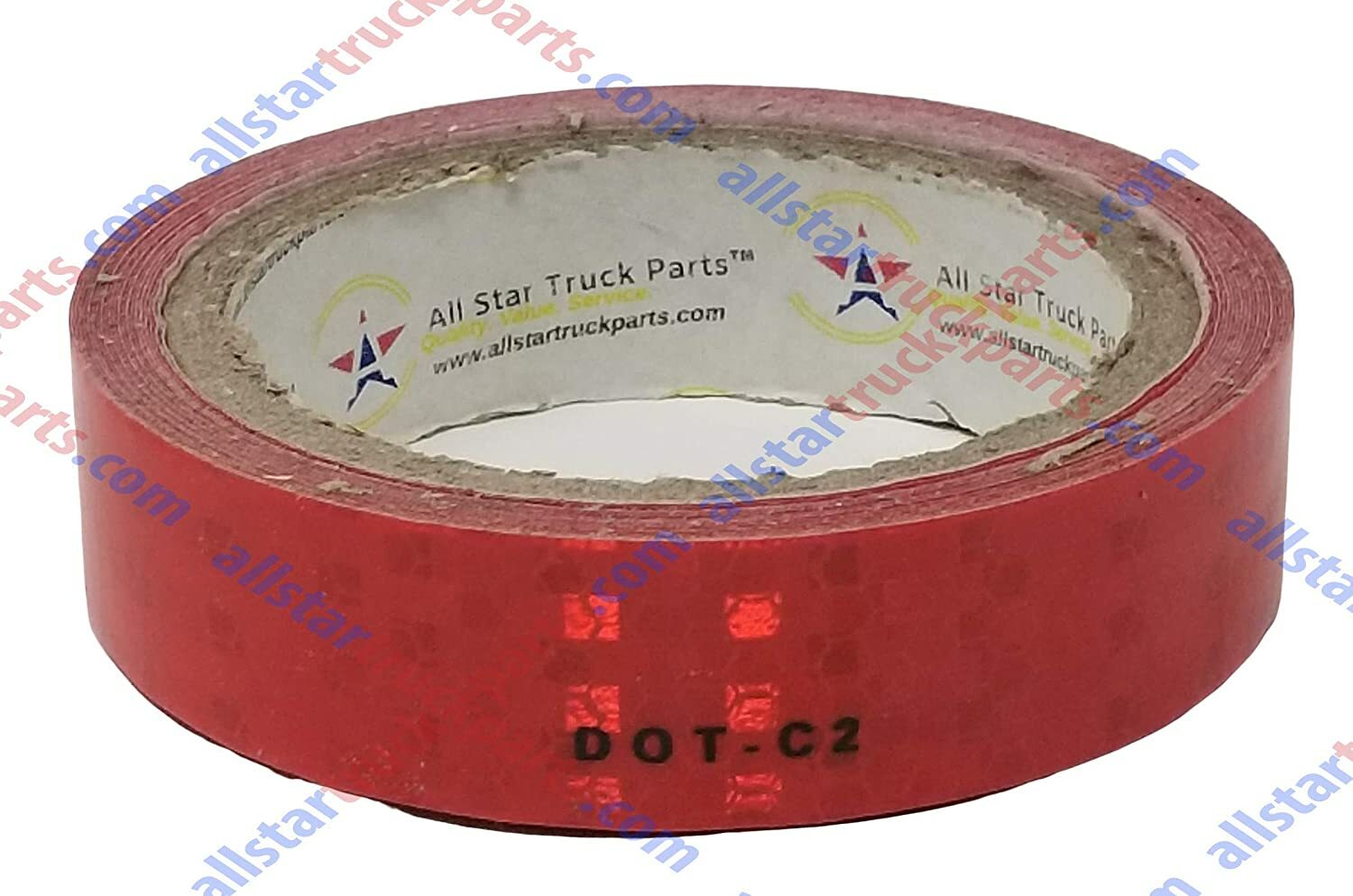 Red DOT-C2 Reflective Tape Conspiciuity Safety Caution Night Trailer Truck Semi