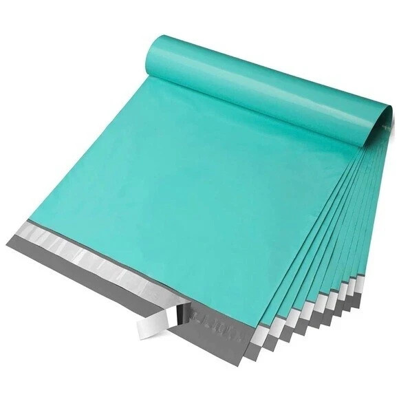 10×13 Poly Mailers Shipping Bags Envelopes Premium Bag – Teal and White