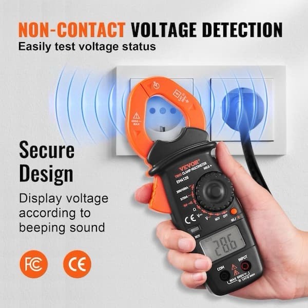 400 Amp Digital Clamp Meter AC DC Multimeter True RMS Auto Ranging NCV