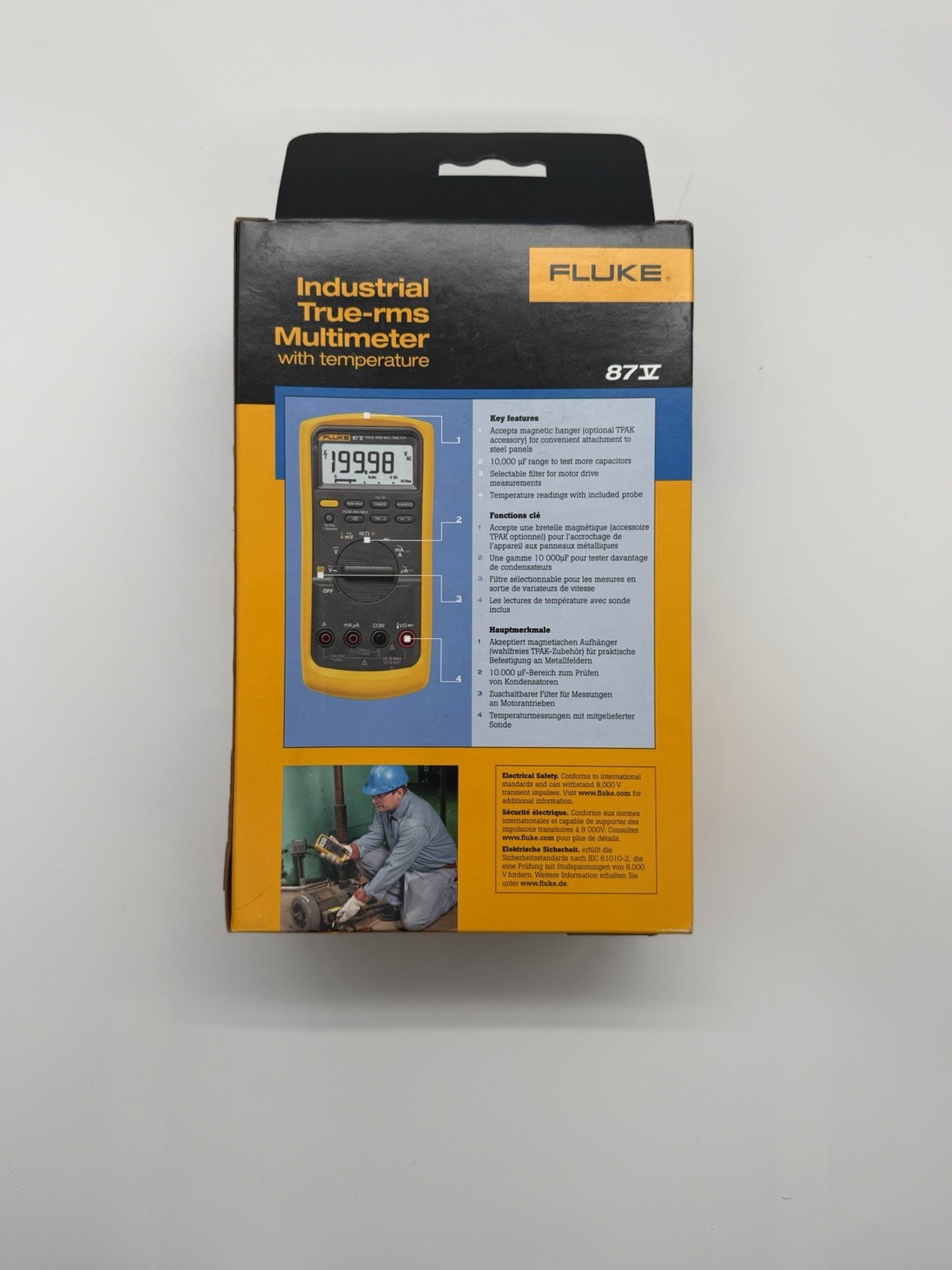 Fluke Digital Multimeter: TRMS CAT III 1000V CAT IV, 1000 V Max AC Volt Measure
