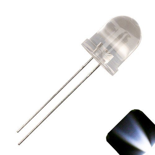 10 x LED 10mm Cool White Ultra Bright Water Clear Round Top LEDs Light RC Car