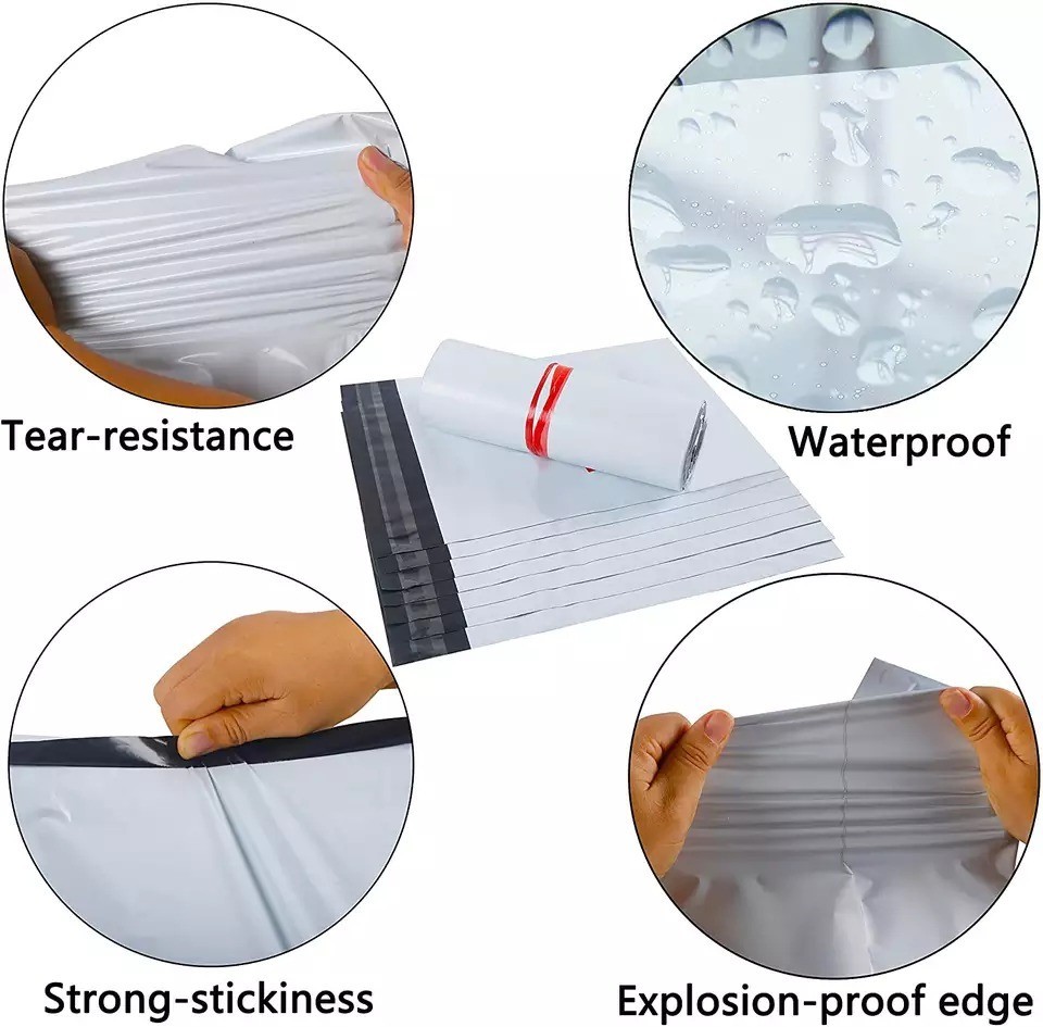 10×13 Poly Mailers Shipping Bags Envelopes Premium Bag – Teal and White