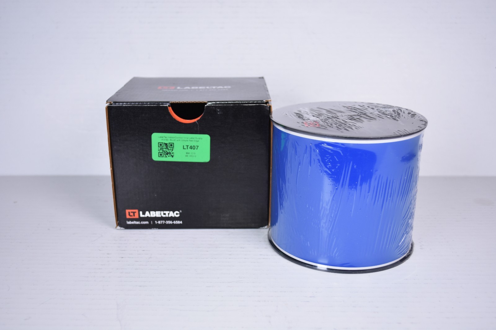 Labeltac LT407 Blue Vinyl Label Tape 4″ x 150′ LabelTac 4 Pro X Indoor/Out
