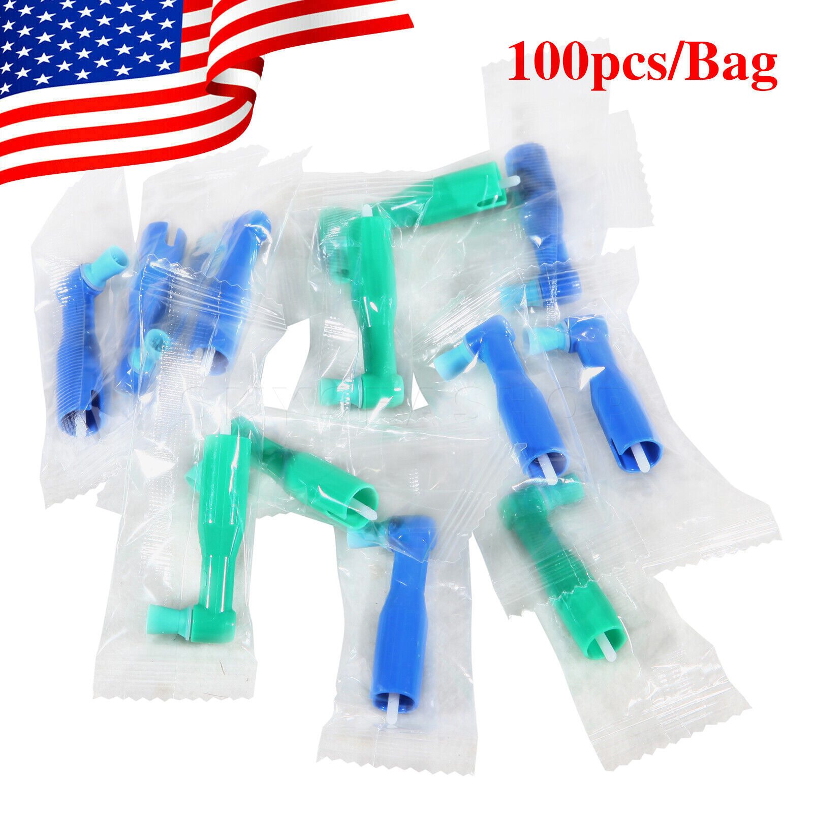 100-1000pcs Dental Disposable Prophy Angles Top Quality Latex Free Soft / Firm