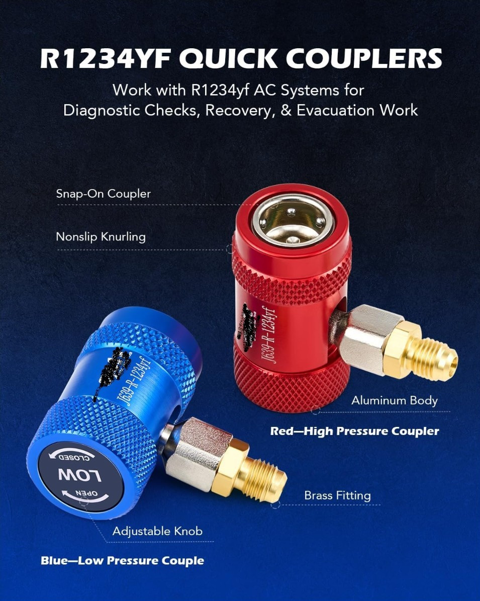 R1234yf Quick Couplers Set, Adapter Tool Kit with…