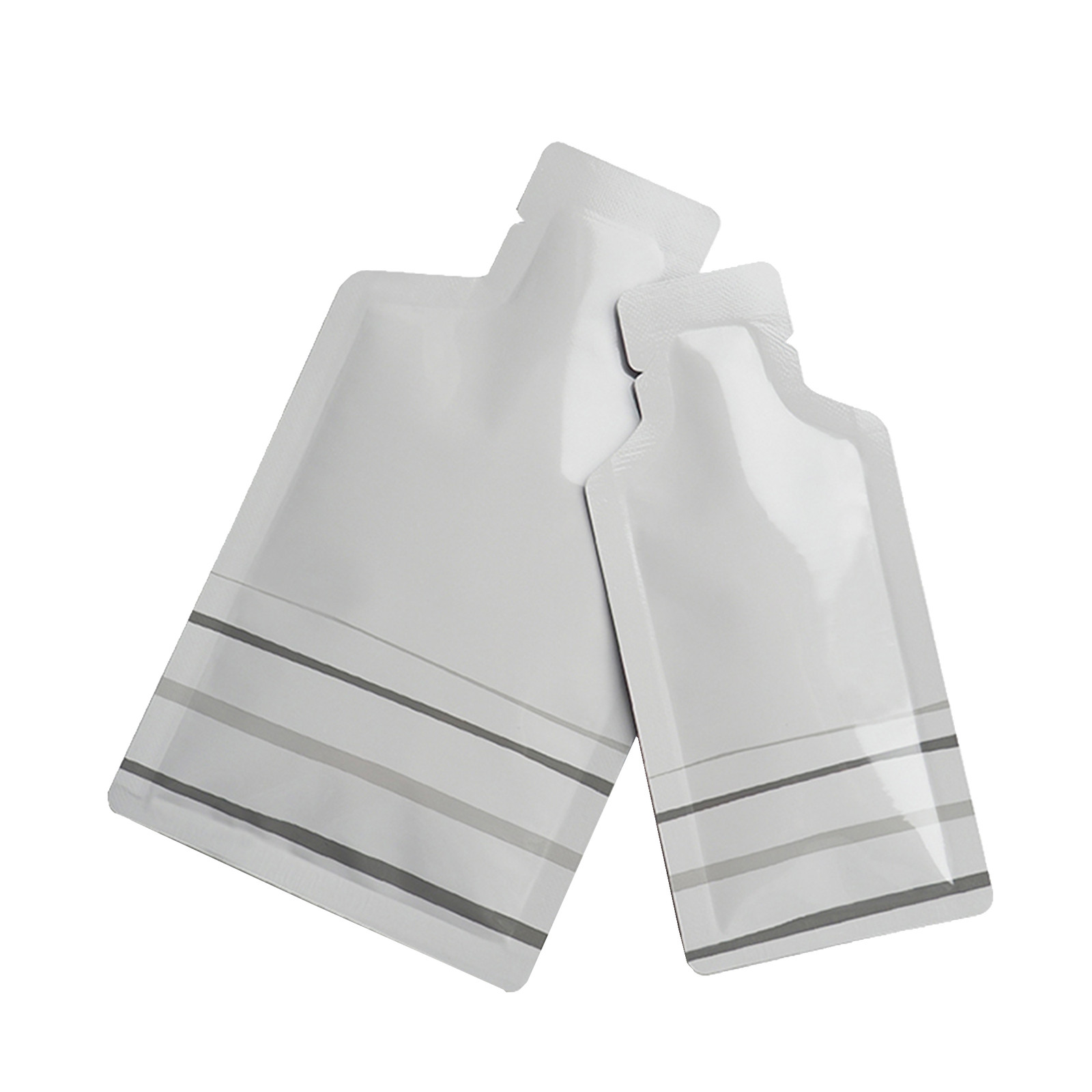 White/Grey Open-Bottom Aluminum Jug Travel Storage Pouch for White/Brown Sugar