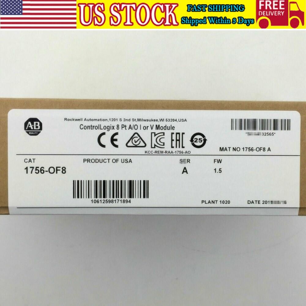 Factory Sealed AB 1756-OF8 SER A ControlLogix 8 Pt Output Module US Free Tax