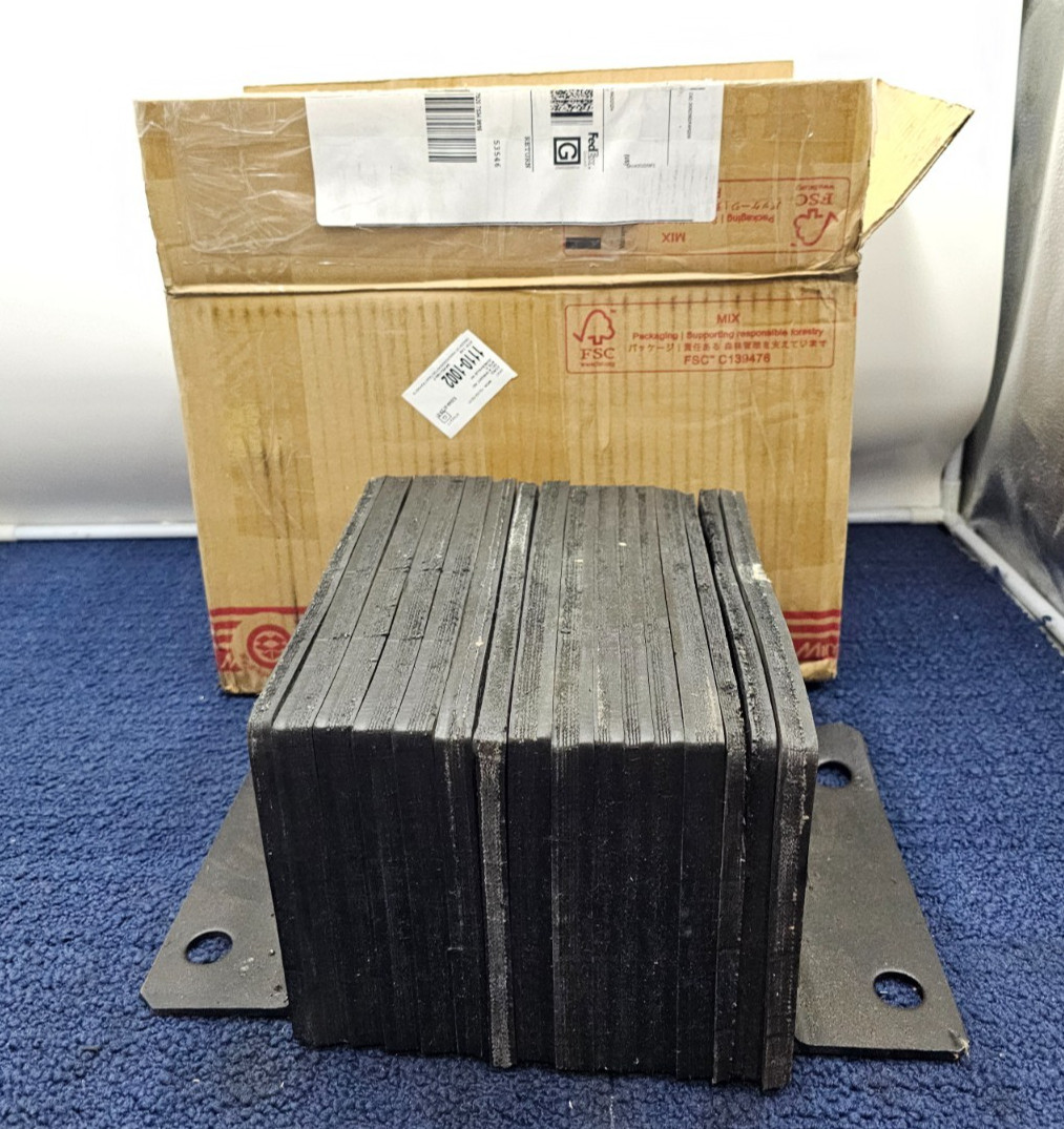 Dock Bumper Rectangular, 13 in L x 10 in W x 6 in H, Laminated Rubber 1110-1002
