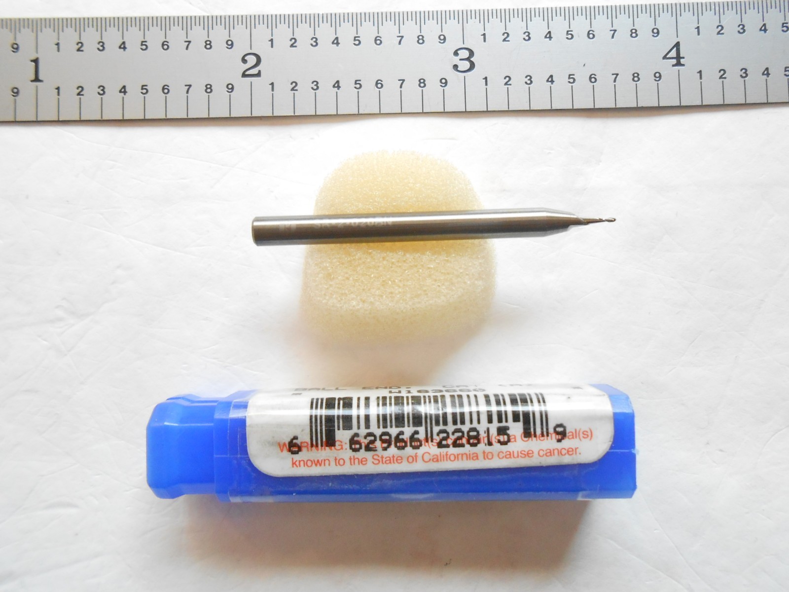 NEW ROBB JACK USA .020″ DIA. x .060″ LOC x 1-1/2″ L 2FL CC CARBIDE BALL END MILL