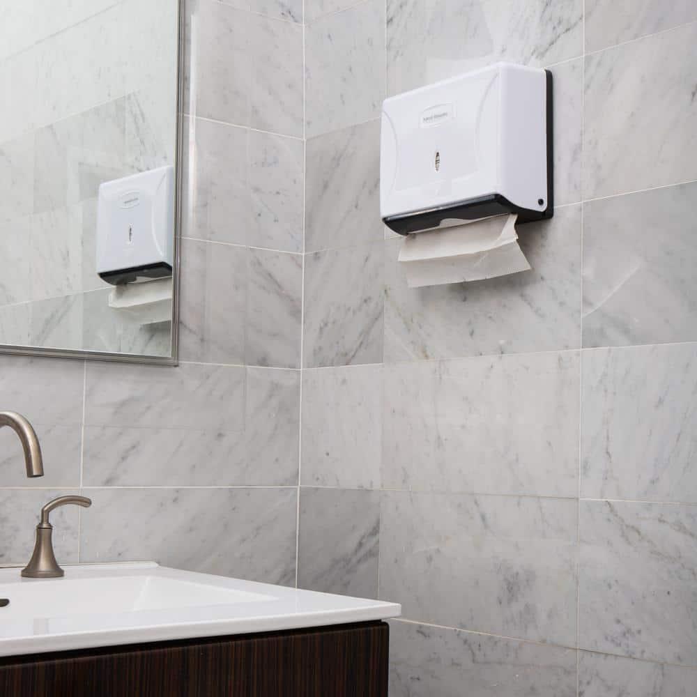 Wall Mounted Multi-Fold Paper Towel Dispenser Tri-Fold , White