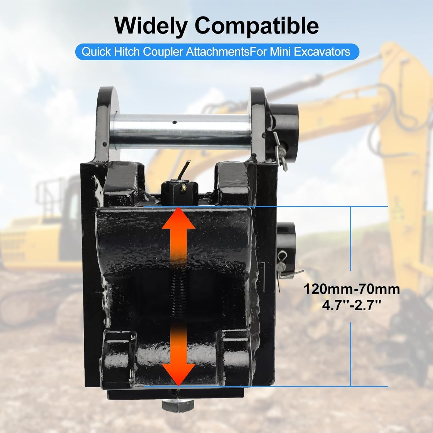 Quick Hitch Mini Excavator Attachments For AGT TYPHON 1 Ton to 2 Tons