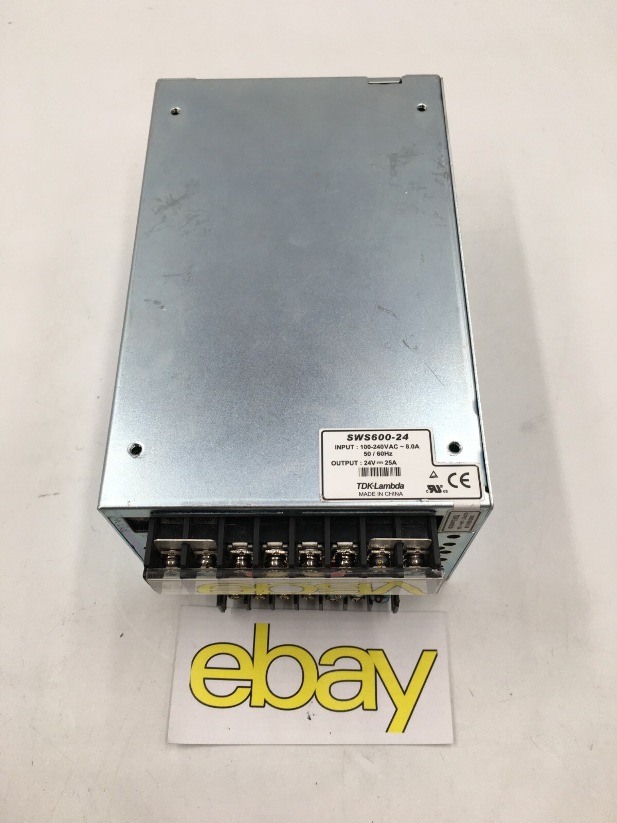 TDK-Lambda SWS600-24 Power Supply 100-240VAC ~ 8.0A, 50 / 60Hz, 24V=25A