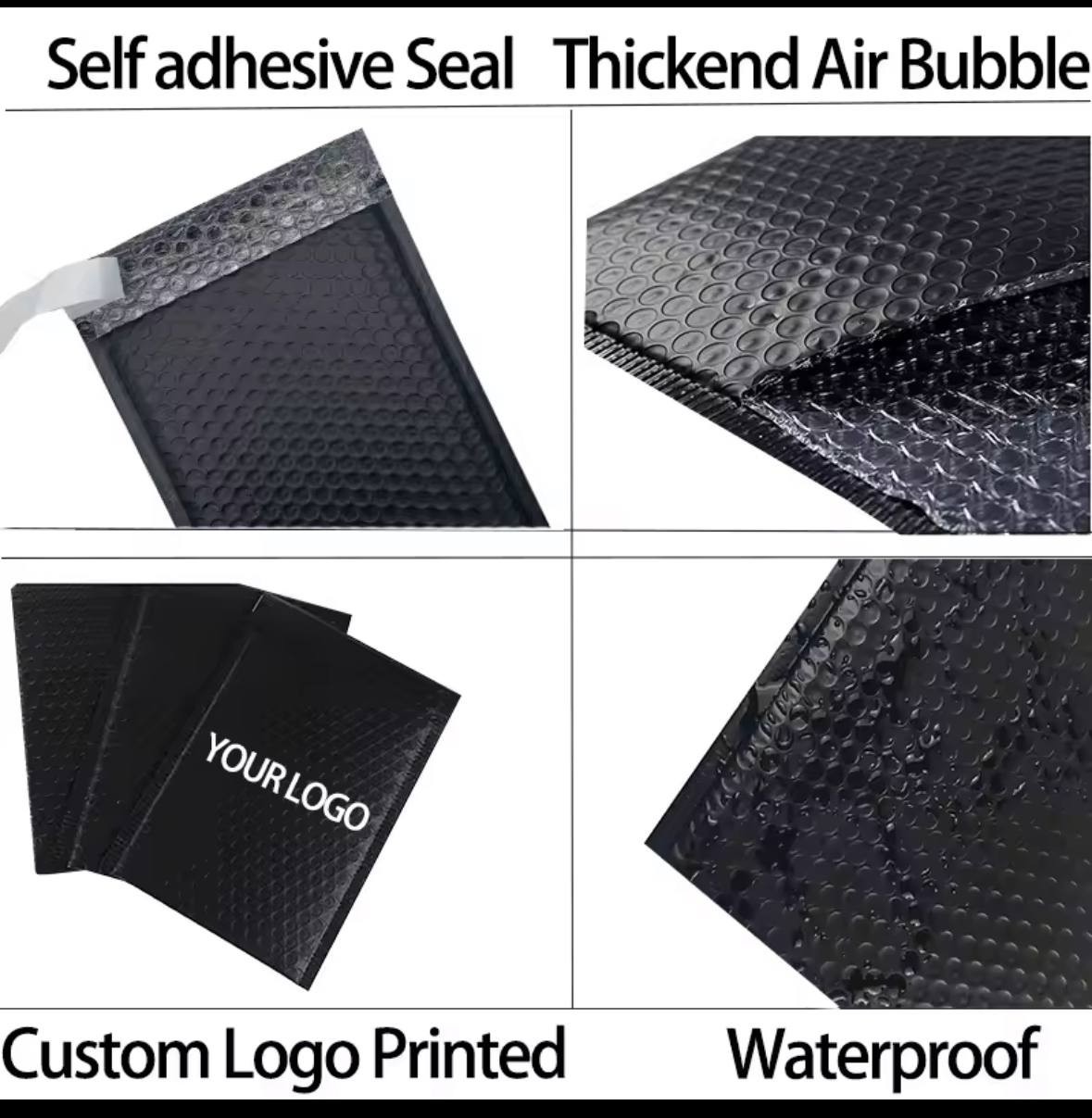 Black Poly Bubble Padded Envelopes Mailers Shipping 6×8 -15x18cm