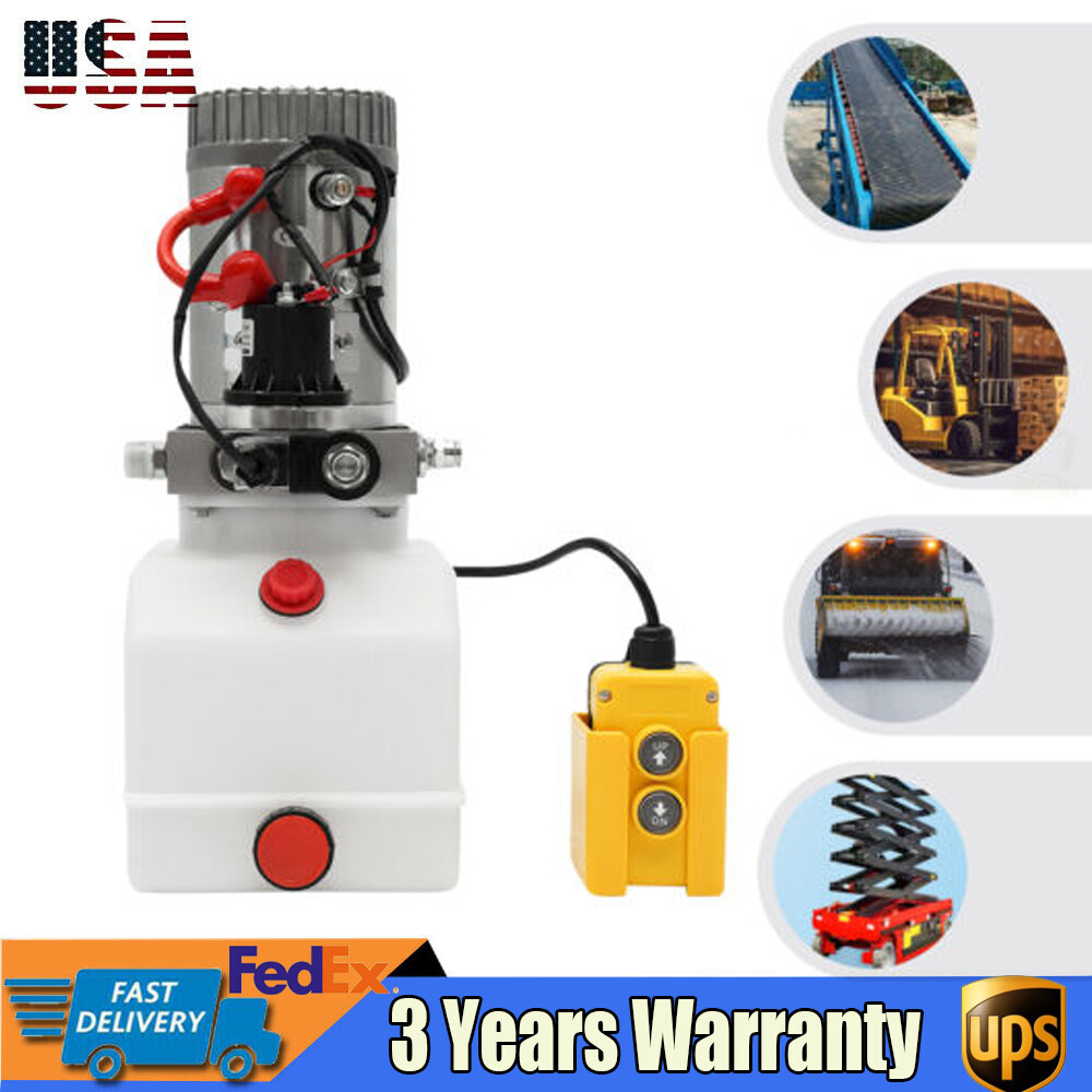 Electric Hydraulic Pump, Hydraulic Power Unit 12V, Single Acting Oil Pump 4/L