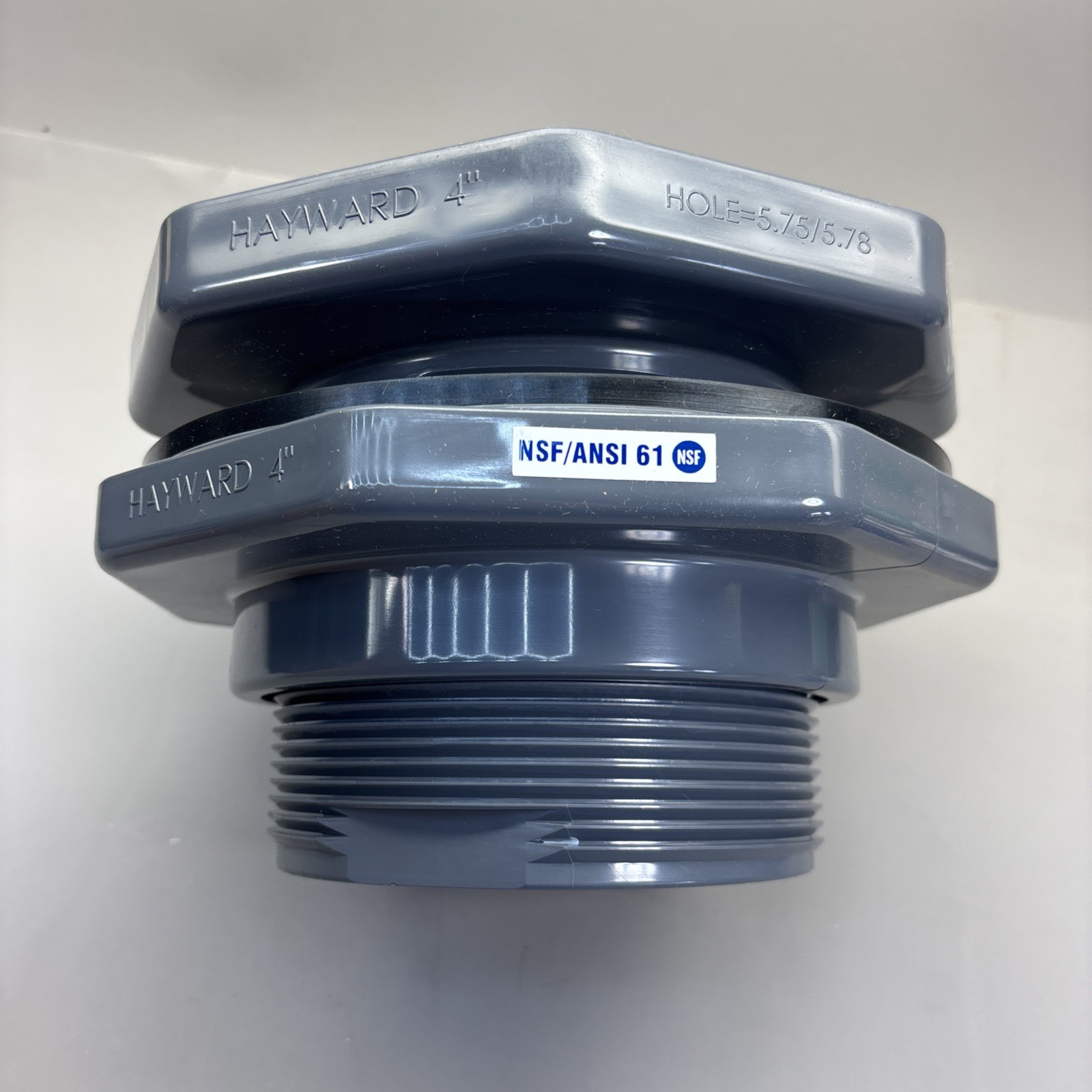 4″ Hayward Products PVC Bulkhead Fitting BFA1040SES Socket FKM Gasket USA