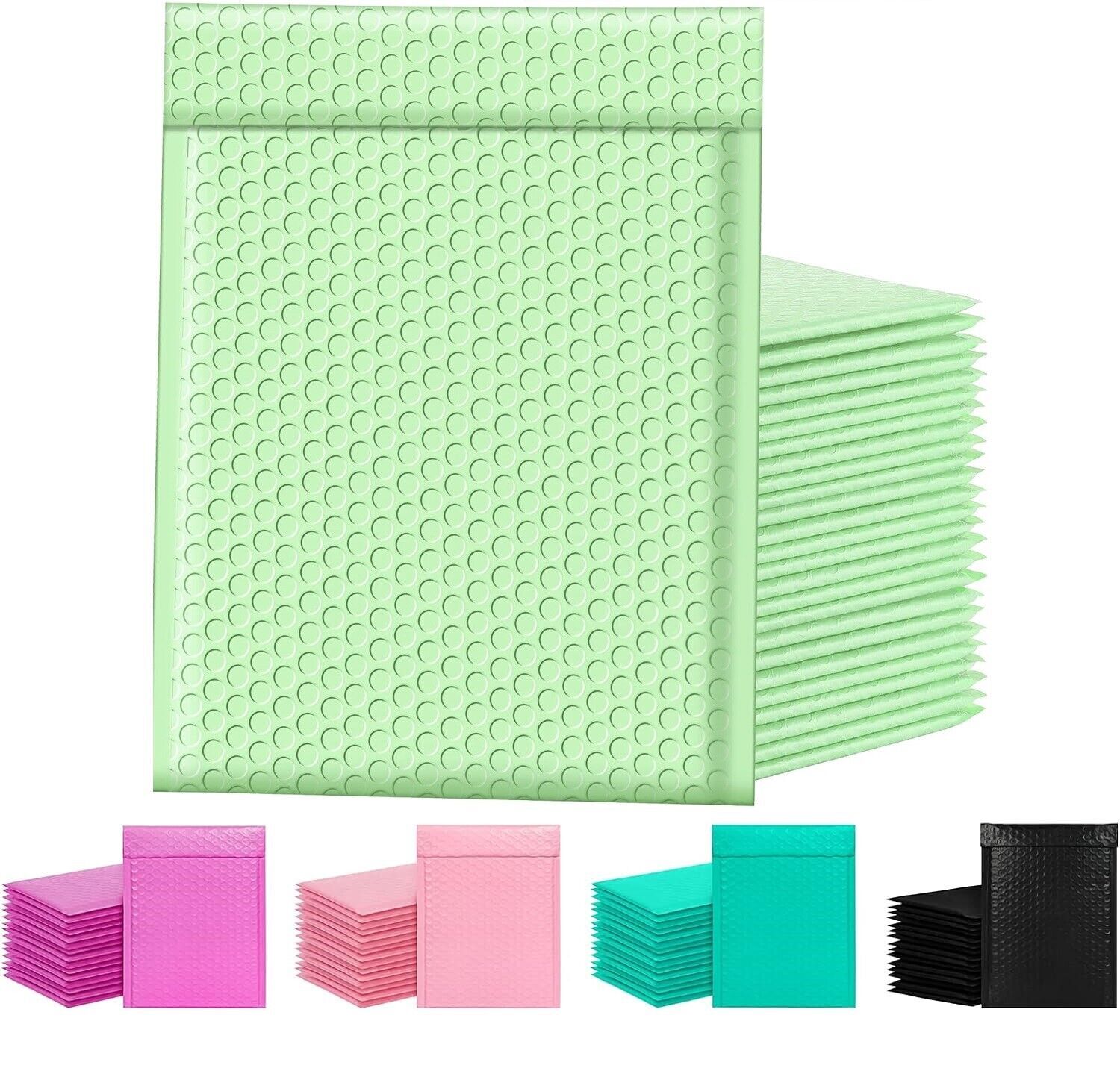 Mix Your Color 100 Poly Bubble Shipping Envelopes Mailers #000 Extra Wide 4″x8″