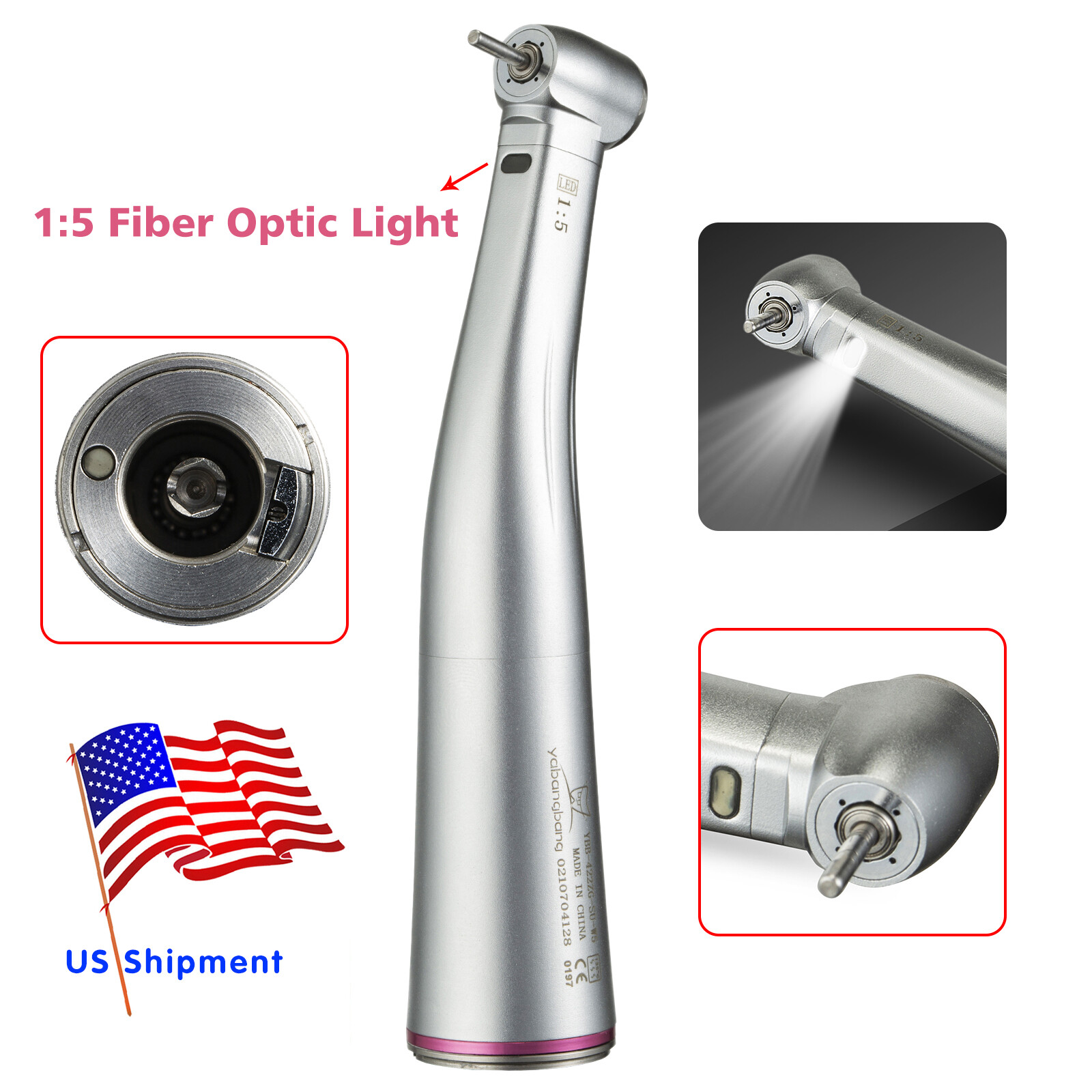 Dental Surgical 1:4.2 1:5 4:1 20:1 (Fiber Optic) Low Speed Handpiece For NSK KaV