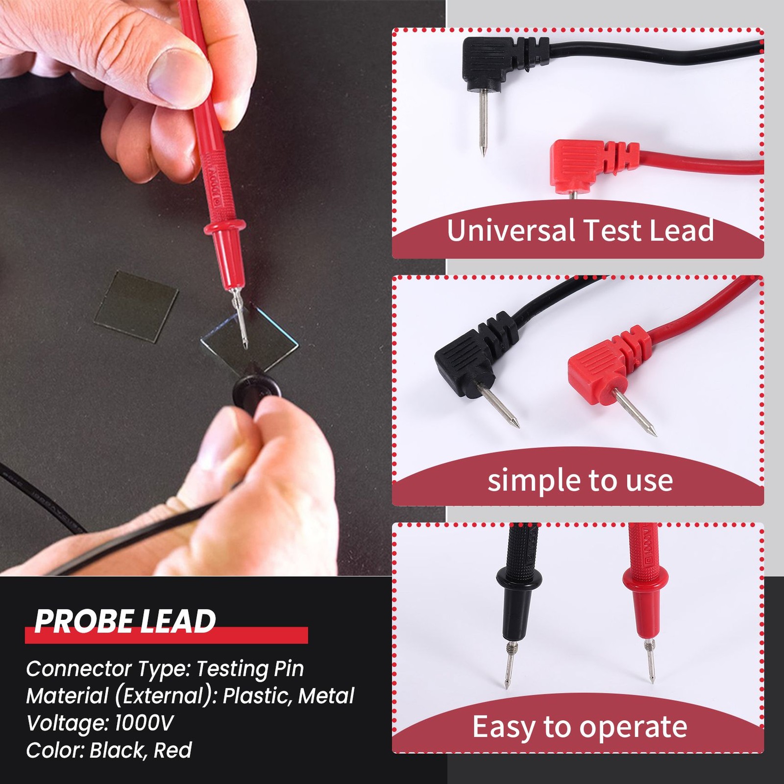 Multimeter Meter Universal Test Lead Probe Wire Cable 1000V 0.8M Z9M63111