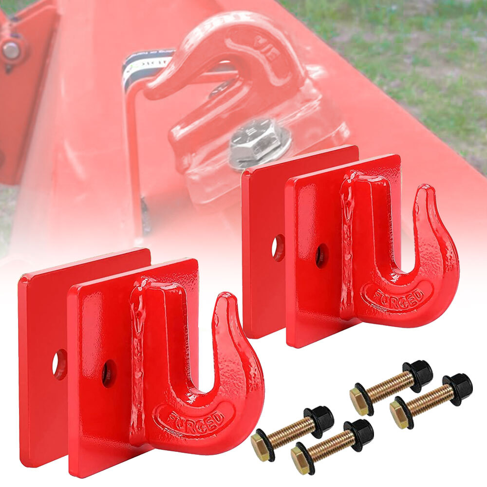 3/8″ Bolt On Grab Hooks For Loader Tractor Bucket Heavy Duty Steel Pack Of (2)