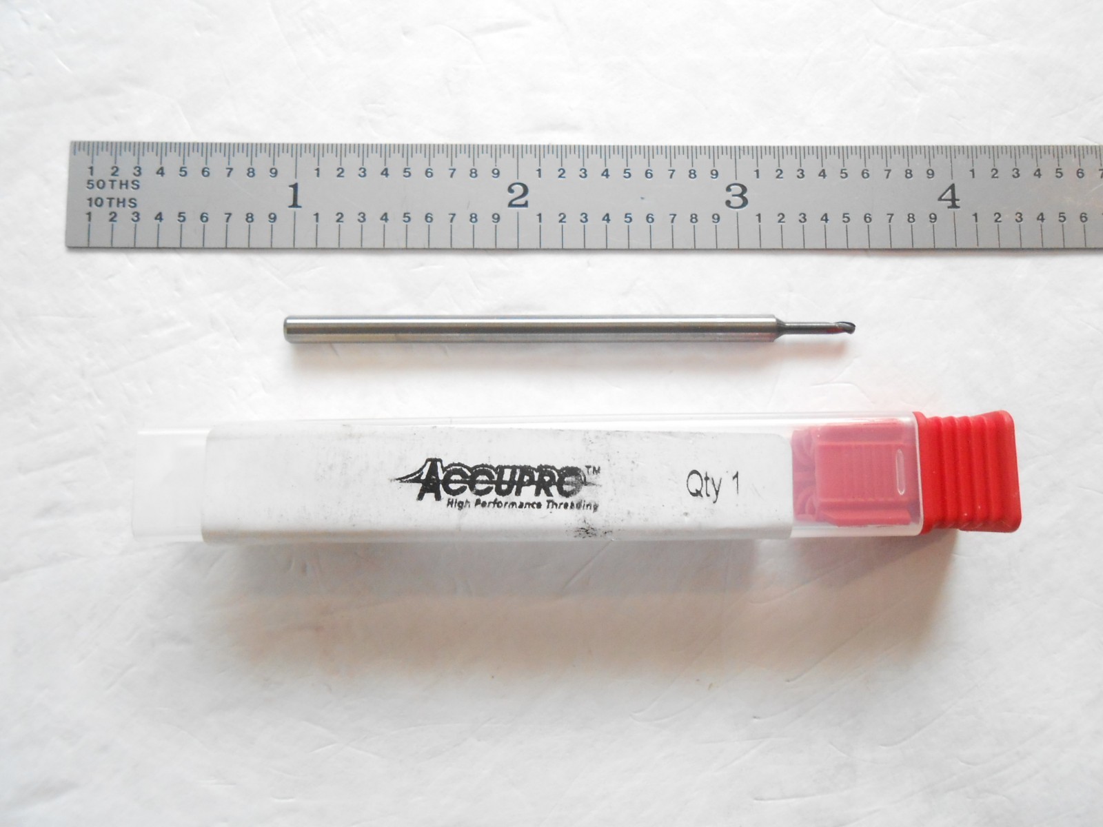 NEW ACCUPRO USA .060″ CUT DIA X .090″ LOC X 2-1/2″ L 3FL CC CARBIDE BALL ENDMILL