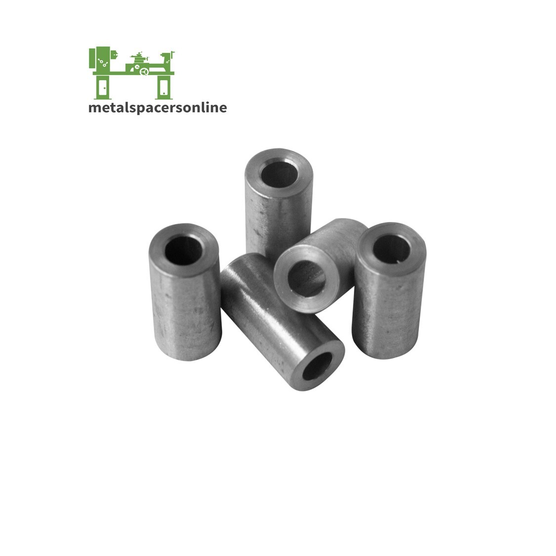 New Mild Steel Spacer Bushing 1/2″ OD x 1/4″ ID–Fits M6 or 1/4″ Bolts