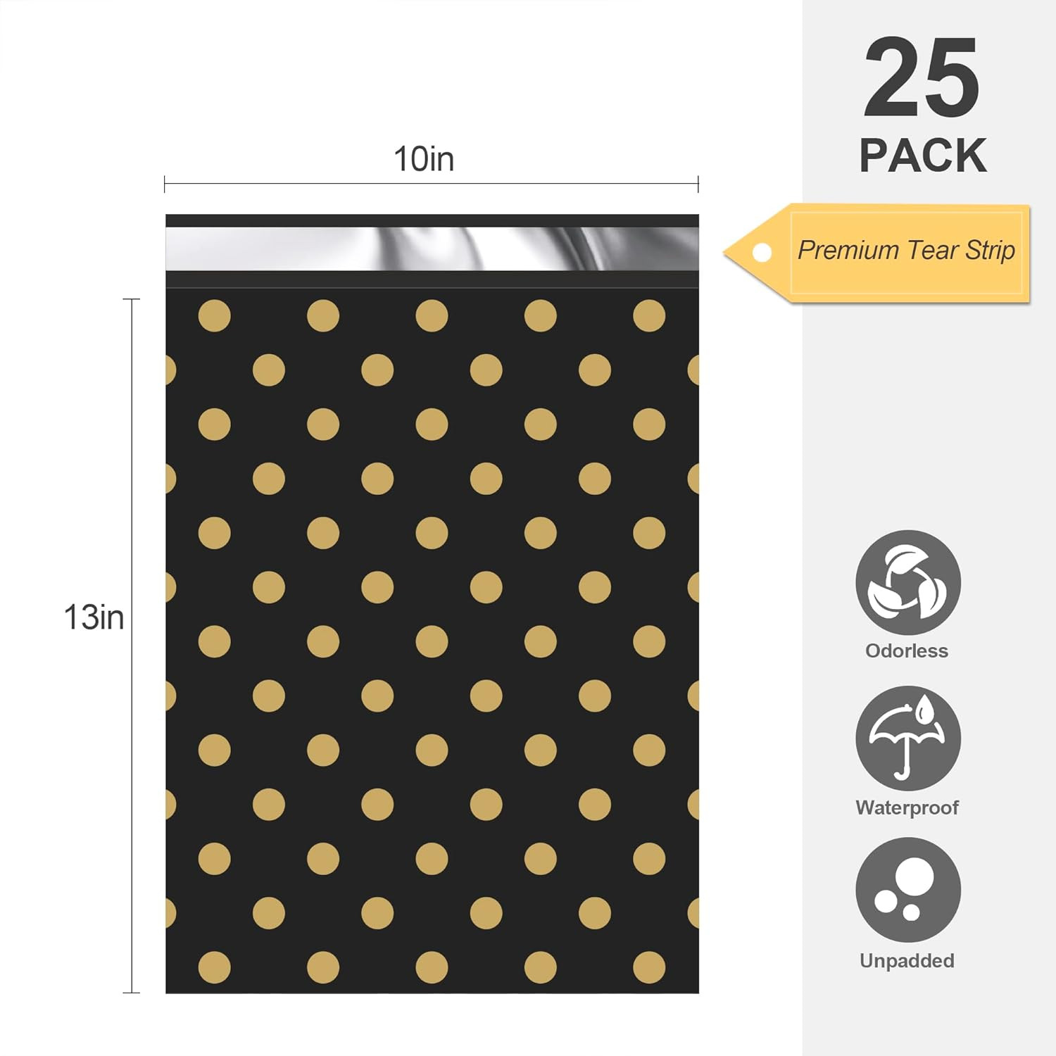 Thank You Poly Mailer 10×13 25 Pack – Shipping Bags for Clothing, Strong Thick a